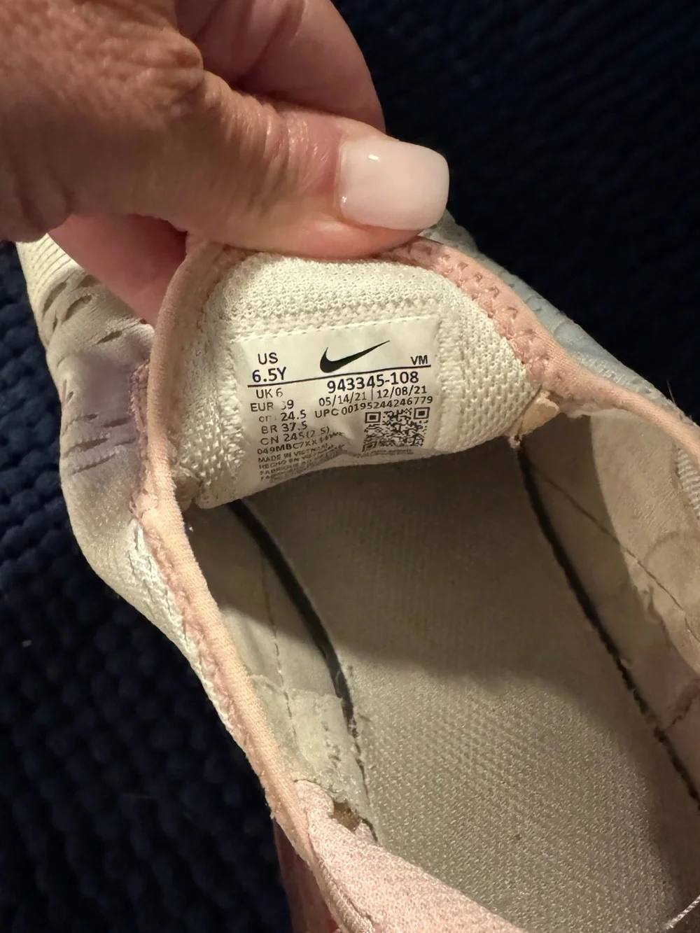 Nike Women's White Sneakers with Pink and Red Accents